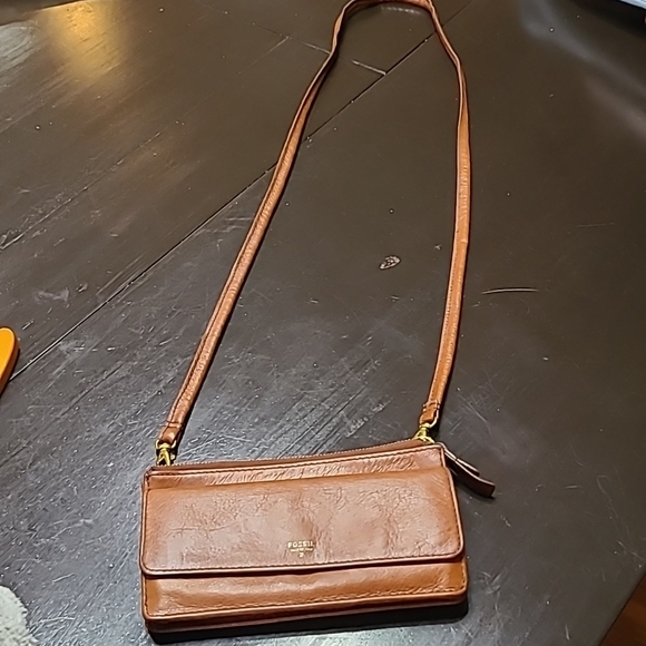 Fossil Brown Leather Crossbody Bag - Picture 6 of 6